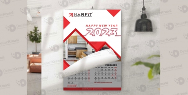 Desain Kalender Dinding "HARFIT"