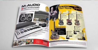 Iklan Majalah Alat Musik M Audio dan Fender