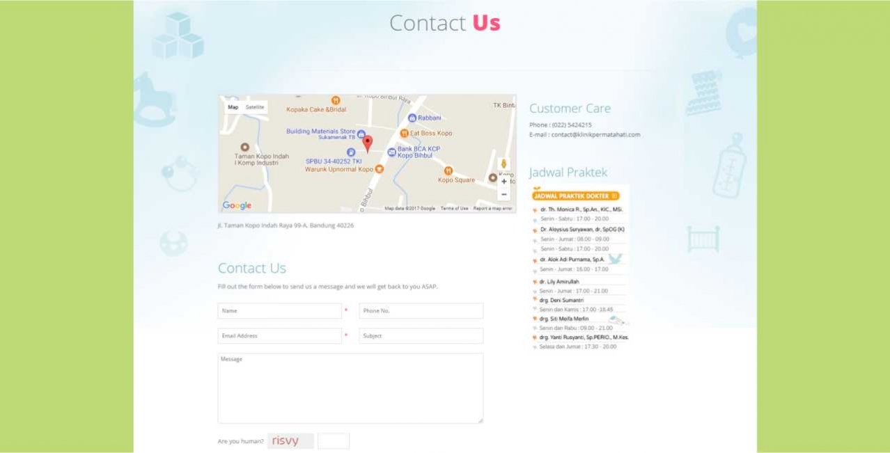 klinik-permata-hati-rumah-sakit-bersalin-ibu-anak-contact-us-page-jasa-web-design-bandung-desain-kreasi